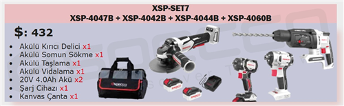 SPECCO XSP MAKİNE 4 LÜ SET 2 AKÜLÜ